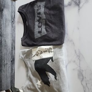2 Levi's Tshirts | Boys Size XL| Dark & Light Gray Short Sleeve T-Shirts| LEVIS
